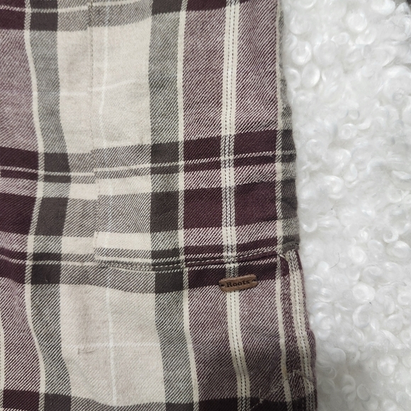 Vintage Roots Plaid Flannel Shirt Dress Xs  Tartan Cozy Tunic - Picture 4 of 15
